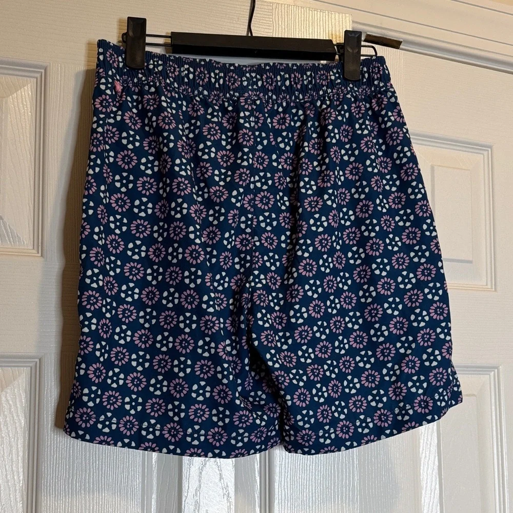 Crew cuts boys size 16 swim trunks navy with pink detail
